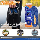 Powerstep Arch Support Shoe Insert Pinnacle Low Insole, Blue and Orange, Men's 12-13