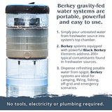 Travel Berkey Gravity-Fed Water Filter with 2 Black Berkey Purification Elements