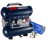 Campbell Hausfeld 2 Gallon 125 PSI Oil Free Portable Twin Stack Electric Air Compressor, 0.33HP, Horizontal, 0.7CFM with Inflation Starter Kit (DC020010)