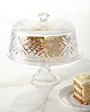 Amazing Cake Stand Multifunctional Cake and Serving Stand for Weddings,Events, Parties, 4-in-1 Crystal Cake Plate with Dome
