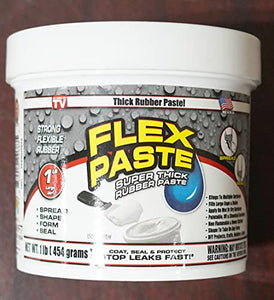 Flex Seal Flex White Paste 1lb Jar w/Allway Tools Putty Knives 3 pack (1.5"/2"/3") (2 Items)