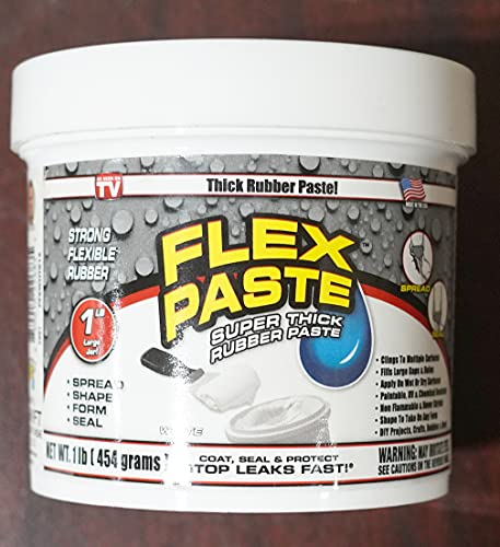 Flex Seal Flex White Paste 1lb Jar w/Allway Tools Putty Knives 3 pack (1.5