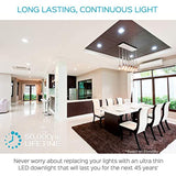 Luxrite 3 Inch Square Ultra Thin LED Recessed Light with Junction Box, 7W, 3000K Soft White Dimmable, 450 Lumens, Slim Recessed Ceiling Light, IC Rated Airtight, Damp Rated & ETL Listed