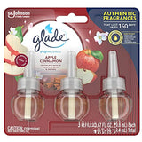 Glade PlugIns Refills Air Freshener, Scented and Essential Oils for Home and Bathroom, Apple Cinnamon, 2.01 Fl Oz, 3 Count