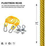 Flextron RC48 48" Long Restraining Cable for Use with Food Service Gas Connector