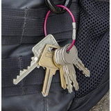 Lucky Line 5" Flex-O-Loc Cable Key Ring, Galvanized Steel, Corrosion-Resistant, 1 Per Pack, Colors Vary (71101), Blue 1 Piece