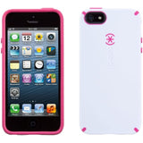 Speck Products CandyShell Case for iPhone SE, 5 & 5s - White/Raspberry Pink