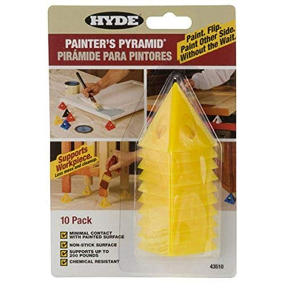 Hyde Tools 43510 Painters Pyramid (10 Pack), 10 Count (Pack of 1), Yellow