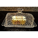 Covered Glass Butter Dish | Classic 2-Piece Design Butter Dish with Lid |