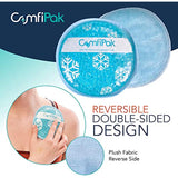 Reusable Gel Ice Packs, 6 Round Hot and Cold Gel Bead Compression Therapy Pads - Small Heating and Icing Relief for Injuries, Migraine Headaches, Pain - Freezer and Microwave Safe - ComfiPak