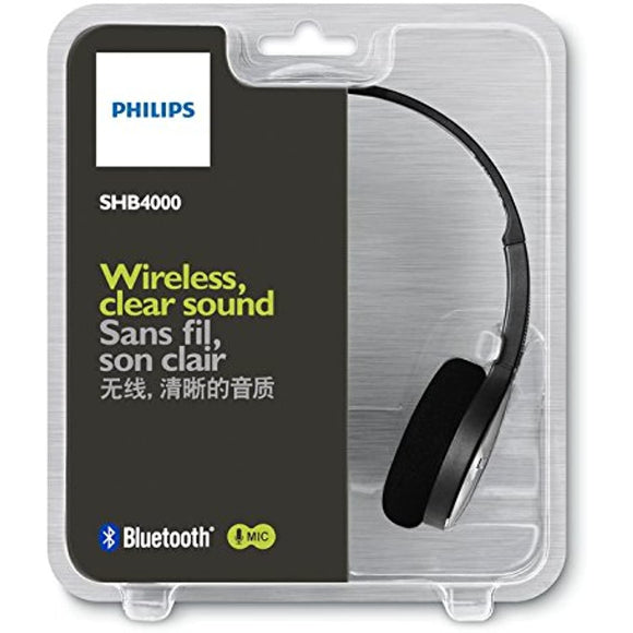 Philips SHB4000/00 Bluetooth Headphones for Wireless Music with Call Control