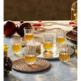 Le'raze Posh Crystal Collection Shot Glass Perfect for Serving Scotch, Whiskey, Tequila, or Vodka (Set of 6 - 2oz. Drink Shot Cups, Tumblers)