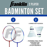 Franklin Sports 2 Player Badminton Racquet Replacement Set, One Size, Red, White, Blue (52623X)
