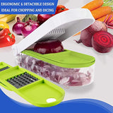 Onion Chopper Pro Vegetable Chopper Slicer Dicer Cutter - Strongest NO MORE TEARS 80% Heavier Duty Cheese & Veggie Chopper - Food Chopper Kitchen Cutter Dicer with 2 Blades
