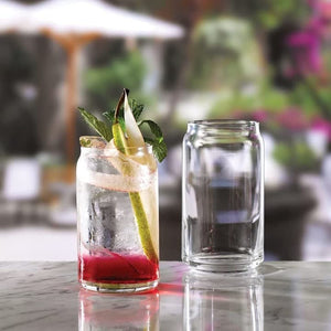 20pc Set Drinking Glasses - Can Shaped Glass Cups, 16oz Beer Glasses, Tumbler Cup, Cocktail Glasses, Whiskey Glasses, Iced Coffee Glasses, Iced Tea Glasses Wine Cups, Goblet Cup, Bulk.