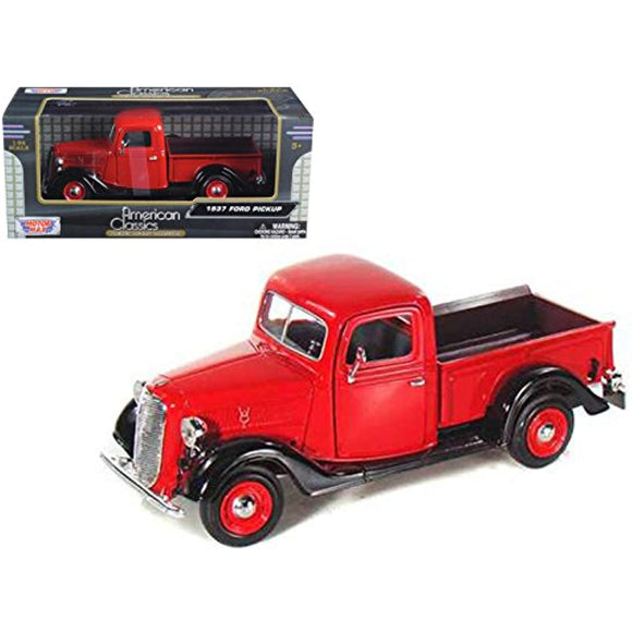 StarSun Depot 1937 Ford Pickup Truck Red 1/24 Car Model by Motormax