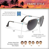 Maui Jim Mavericks w/ Patented PolarizedPlus2 Lenses Polarized Lifestyle Sunglasses, Silver/Neutral Grey Polarized, Medium