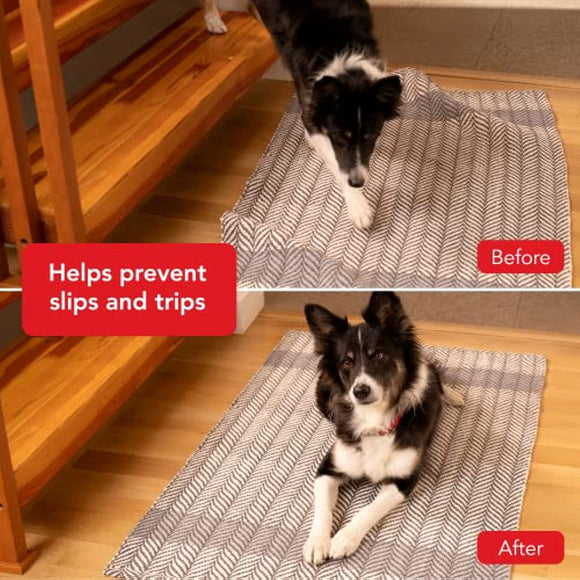 Rug Grip Rug Gripper Tape for Area Rugs and Runners, Non-Slip Carpet Tape Works on Carpet, Tile and Hardwood Floors, 2.5in.x25ft.