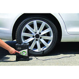 Slime 40034 Tire and Mattress Inflator, All-Purpose, High Pressure, High Volume, Analog 100 psi Dial Gauge, LED Light, 8 min Tire inflation, 3 Min Mattress inflation , Black