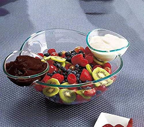 Acrylic Chip and Dip Serving Set with Serving Tray, Great for Chips, Dips, Appetizer, Fruit Bowl, Salad and Snack