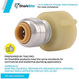 SharkBite 1/4 Inch x 7/8 Inch Ballcock Toilet Reducing Connector, Push To Connect, PEX Pipe, Copper, CPVC, PE-RT, HDPE, U3531LFA
