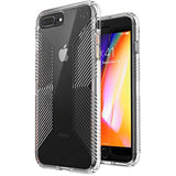 Speck Products Compatible Phone Case for iPhone 8 Plus/iPhone 7 Plus, Presidio Perfect-Clear with Grip Case, Clear/Clear (136230-5085)