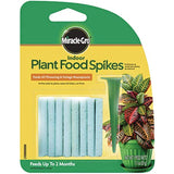 Miracle-Gro Indoor Plant Food Spikes, Includes 24 Spikes - Continuous Feeding for all Flowering and Foliage Houseplants - NPK 6-12-6