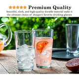 Drinking Glasses - Set of 10 - Highball Glass Cups 16oz. - Dishwasher Safe