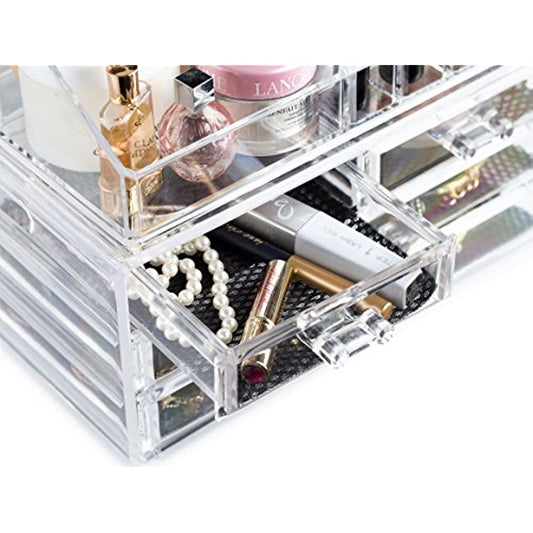 Clear Cosmetic Storage Organizer - Easily Organize Your Cosmetics, Jewelry and Hair Accessories.