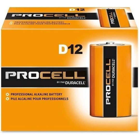 DURACELL PC1300 Duracell Alkaline Battery, D, 1.5V (Pack of 12)