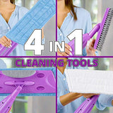Rejuvenate Click N Clean Multi-Surface Spray Mop System Complete Bundle Includes Free Click-On Pro Grade Grout Brush Reusable Microfiber Pads 32oz No-Bucket Floor (Click N Clean Bundle)