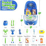 Play Brainy Kids Doctor Playset | Medical Nurse Kit for Kids Includes Reflex Hammer, Thermometer, Stethoscope, Blood Pressure Monitor & More | Deluxe Pretend Play Toys for Boys & Girls