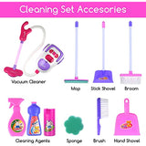 Play Brainy Magical Play Set for Kids with Toy Vacuum Cleaner, Mop, Broom, Sponge, Dustpan, and Pretend Cleaning Toys, Interactive Early Learning Fun with Real Suction