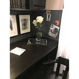 Elegant Silver Mirror Tray - with Chrome Edging and Handles - Rectangle Vanity Tray - Ideal for Ottoman, Coffee Table, Perfume Set, Living Room, Dining Room, Whiskey Decanter Set. 16 x 10 Inches