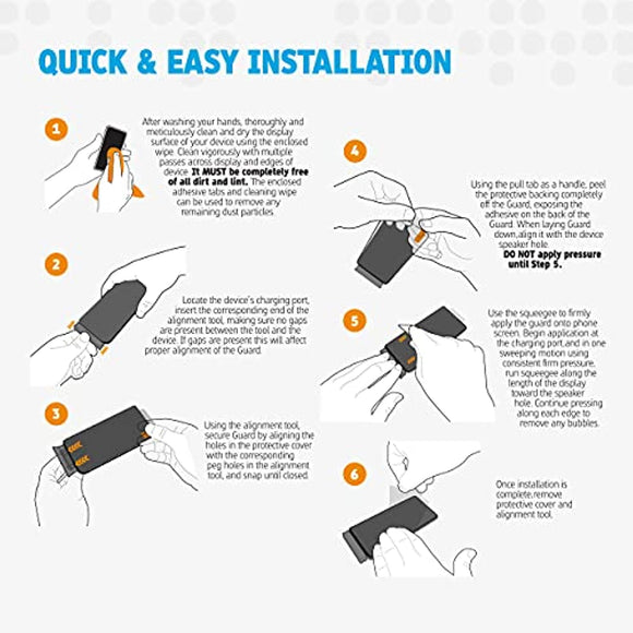 Gadget Guard Tempered Glass Screen Protector with GuardPlus $150 Insurance, Fits iPhone 12 Pro Max, Best Impact and Scratch Protection, Easy Installation