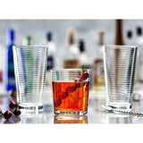 Drinking Glasses Set of 12, Durable Glassware Set Includes 6-17oz Highball Glasses 6-13oz DOF Glasses | Heavy Base Tall Glass Cups for Water, Juice, Beer, Wine, and Cocktails