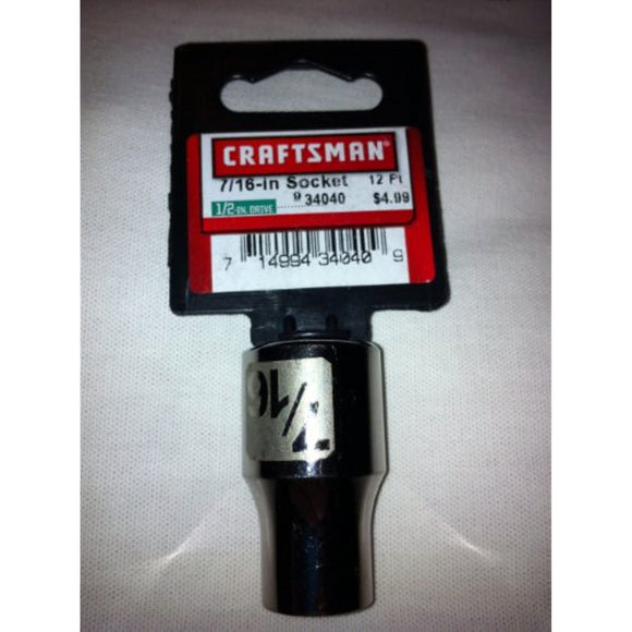 Craftsman 7/16 in. Easy Read Socket, 12 pt. STD, 1/2 in. drive