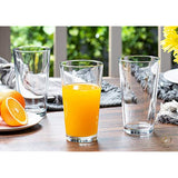 Clear Drinking Glasses Set of 16, Durable Heave Base Glass Cups, 8 Highball Cocktail Glasses, and 8 Rock DOF Whiskey Glasses - Beer Glasses Ideal for Water, Juice, Wine, and Everyday Cocktails