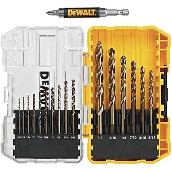 DEWALT 16pc Gold Ferous Pilot Pt Set up to 3/8