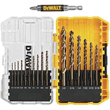 DEWALT 16pc Gold Ferous Pilot Pt Set up to 3/8"