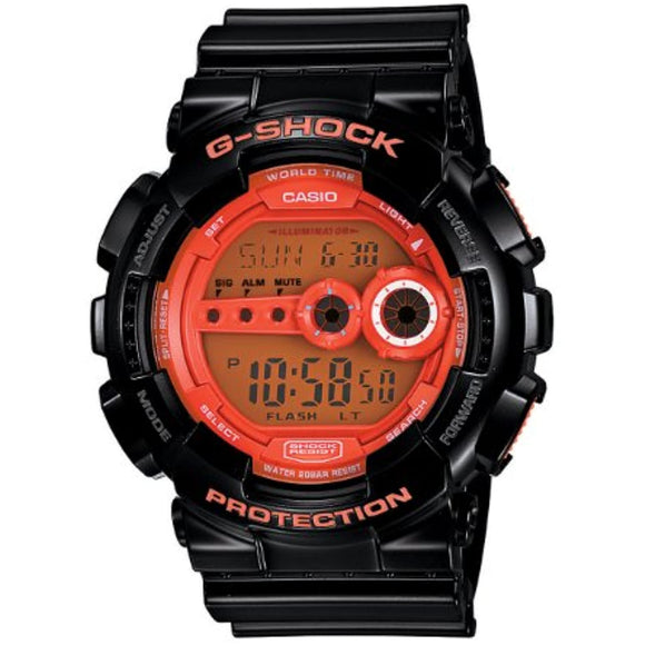 Casio Men's GD100HC-1 G-Shock Black and orange Multi-Function Digital Watch
