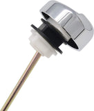 Side Mount Toilet Handle Replacement with 2 inch Universal Toilet Flapper Replacement and Chain (Chrome Side Mount)