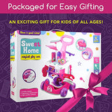 Play Brainy Magical Play Set for Kids with Toy Vacuum Cleaner, Mop, Broom, Sponge, Dustpan, and Pretend Cleaning Toys, Interactive Early Learning Fun with Real Suction