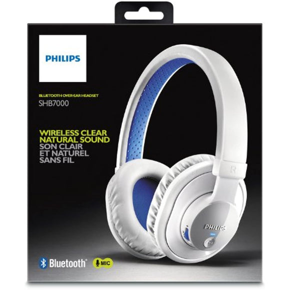 Philips SHB7000WT/10 Bluetooth Stereo Headset White/Blue