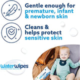 WaterWipes Biodegradable Original Baby Wipes, 99.9% Water Based Wipes, Unscented & Hypoallergenic for Sensitive Skin, 180 Count (3 packs), Packaging May Vary