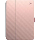 Speck Products BalanceFolio iPad Clear 10.2 Inch Case and Stand (2019), Rose Gold Woven Metallic/Clear