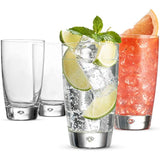 Attractive Glassware Set of 8 Highball Drinking Glasses, 16oz. Beer Glasses, Home & Party Drinkware Set.