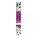 Con-Tact Brand Grip Prints Durable Adhesive Non-Slip Shelf and Drawer Liner, 18" x 4', Virtu Black