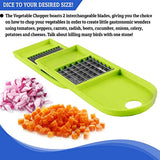 Onion Chopper Pro Vegetable Chopper Slicer Dicer Cutter - Strongest NO MORE TEARS 80% Heavier Duty Cheese & Veggie Chopper - Food Chopper Kitchen Cutter Dicer with 2 Blades