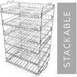 Stackable Can Rack Organizer, Storage for 36 cans - Great for the Pantry Shelf, Kitchen Cabinet or Counter-top. Stack Another Set on Top to Double Your Storage Capacity. (Chrome Finish), Standart